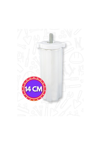 Gizli Orta Mobilya Kanepe Koltuk M8 Civatalı Orta Ayarlanabilir Destek Ayağı Beyaz 14 Cm - 18 Cm Beyaz