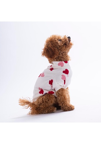 Love Paws Kalp Desenli Kedi Köpek Sweati - Kedi Köpek Kıyafeti-kedi Köpek Sweati
