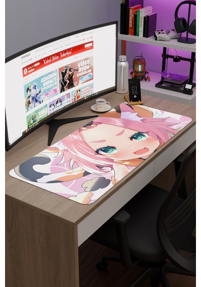 Diona Genshin Impact Anime Gacha V2 - 90x40 Xxl Gaming Mouse Pad Fare Altlığı