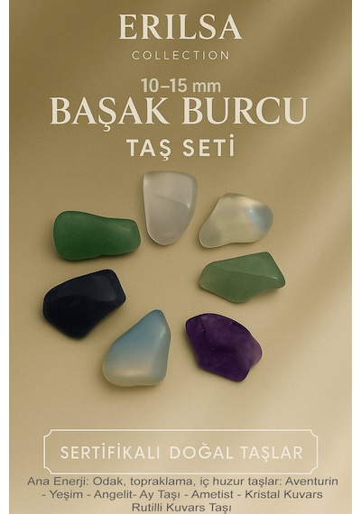 Sertifikalı Başak Burcu Doğal Taş Kütle Seti 10-15 Mm - Odaklanma