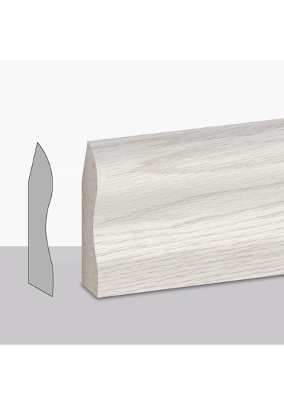 Laminant Parke Süpürgelik 8cm Premium Beyaz Meşe