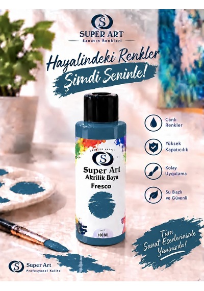 Art Multisurface Akrilik Boya 100 Ml Fresko Mavi