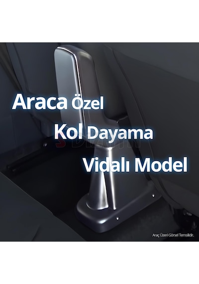 S-dizayn Citroen C-elysee Kol Dayama Kolçak Abs Vidalı Gri 2012-2017 A+ Kalite