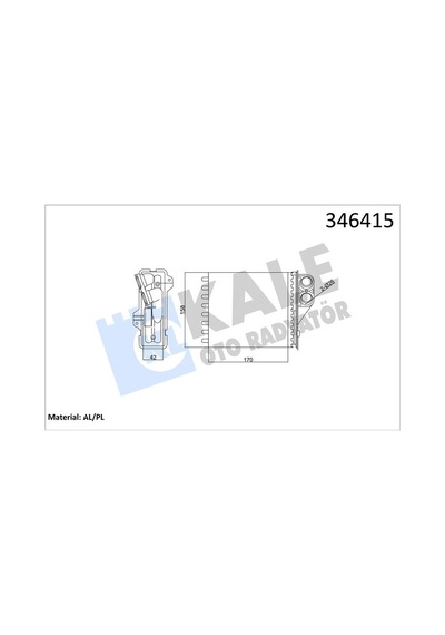 Kale 346415 Kalorifer Radyatörü - Dacia Logan 2005-2013 1.5 Dci Dizel 6001547484 - 6001549894