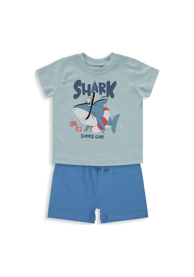 Civil Baby Shark Baskılı 6-18 Ay Takım - Mavi