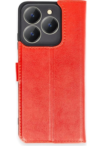 Newface Realme C63 Kılıf Trend S Plus Kapaklı Kılıf - Kırmızı