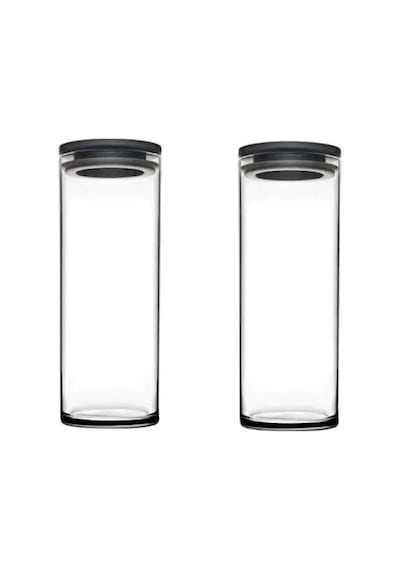 Paşabahçe 43756 Vacuum Glass Jar - 2 Adet Breakfast Club Gri Kapaklı Kavanoz 1230 Cc Kutulu