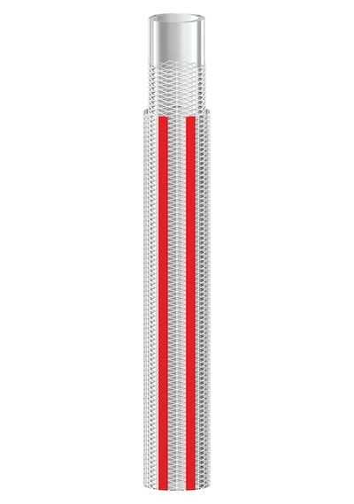 Oto Yıkama Makine Hortumu-ekstra Örgülü Şeffaf Pvc 12,5x18,5 2 Mt İç Çap:12,5 Mm Dışçap: 18,5 Mm