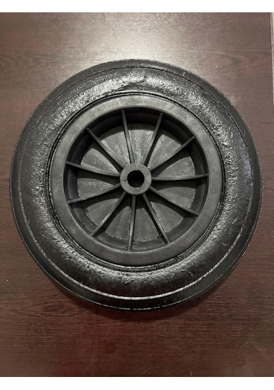 El Arabası Kauçuk Yük Taşıma Tekeri Burçlu Dubleks Dolgu Teker 335x70 Mm Plastik Gövdeli