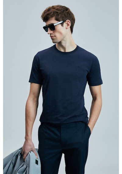 Lufian Pablo Modern Grafik T- Shirt Lacivert Lacivert 111020265100200 Lacivert