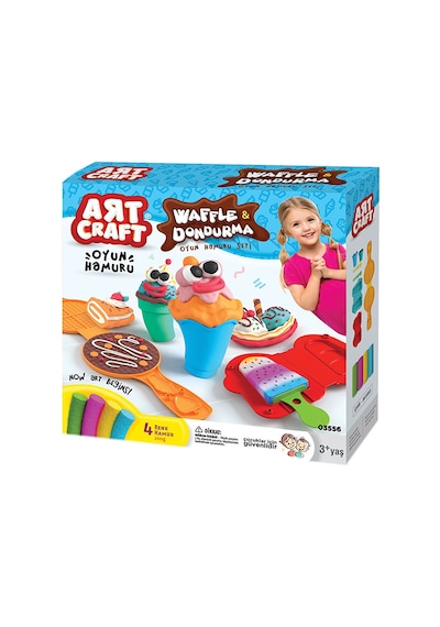 Waffle Ve Dondurma Oyun Hamuru Çok  Renkli
