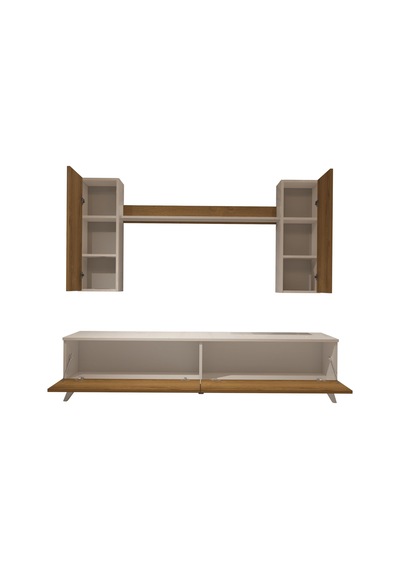 Decoraktiv Eko 5d Mdf Std Retro Tv Ünitesi Tv Sehpası - Beyaz Pera Beyaz - Meşe