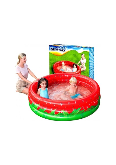Bestway 51145 3 Boğum. Çilek Temalı Şişme Çocuk Havuzu 160 X 38 Çok Renkli