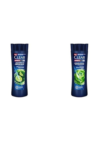 Ayrex Men Kepeğe Karşı Etkili Şampuan Maksimum Ferahlık 350 Ml Ve Clear Men Kepeğe Karşı Etkili Şampuan Günlü
