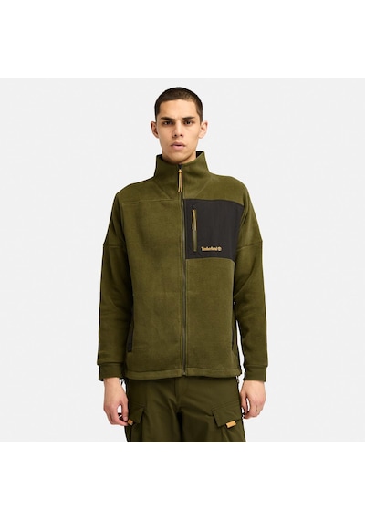 Timberland Polartec Mix Media Full Zip Fleece Erkek Yeşil Ceket