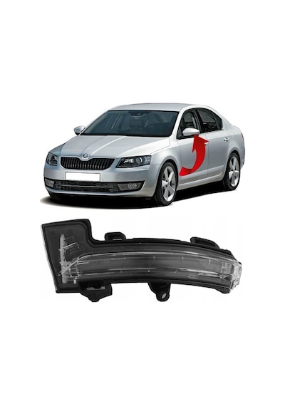 Gkl Skoda Octavia Sol Ayna Sinyali 2013-2019 5e0949101