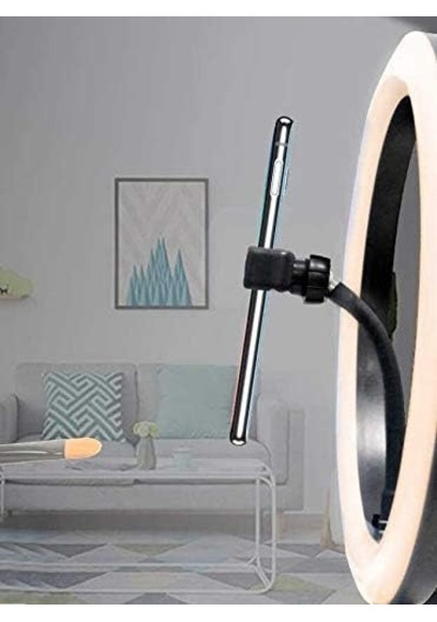 Ring Light Youtuber Tictok Makyaj Işıklı Telefon Tutucu 16cm + 2.2m Tripod Ct-001 Siyah