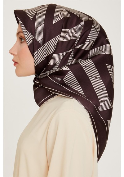 Armine Sura İpek Eşarp 9255d S - 90 X 90 / Kahve - 83 Kahve - 83