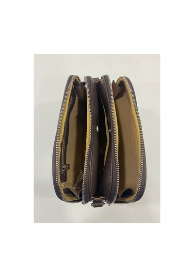 Genel Markalar Kadın İthal Premium Yumuşak Deri 5 Bölmeli Çapraz Omuz Çantası 25 X 19 X 9 Cm Kahverengi