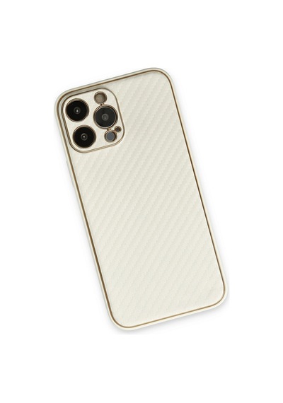 Apple iPhone Uyumlu  Uyumlu 13 Pro Kılıf Coco Karbon Silikon - Beyaz