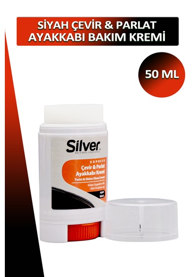 Silver Siyah Çevir Parlat Ayakkabı Bakım Kremi 50 Ml Siyah