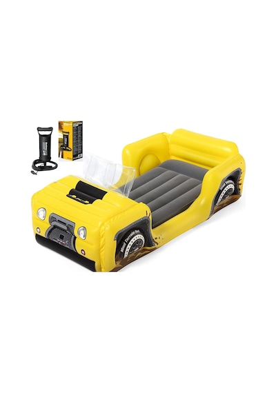 Şişirme Pompalı-Bestway 67714 4x4 Jeep Temalı Şişme Çocuk Yatağı Lacivert