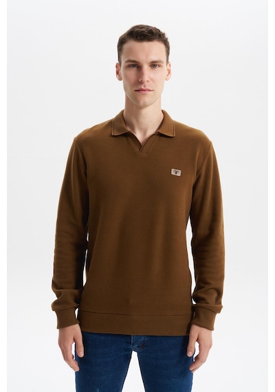 AR-MA Arma Erkek Regular Fit Polo Yaka Sweatshirt Karbon Fırçalı Selanik, %65 Pamuk %35 Polyester, Düğmesiz Basic K30554698602 Kahverengi-k7 AR-MA Arma Erkek Regular Fit Polo Yaka Sweatshirt Karbon Fırçalı Selanik, %65 Pamuk %35 Polyester, Düğmesiz Basic K30554698602 Kahverengi-k7