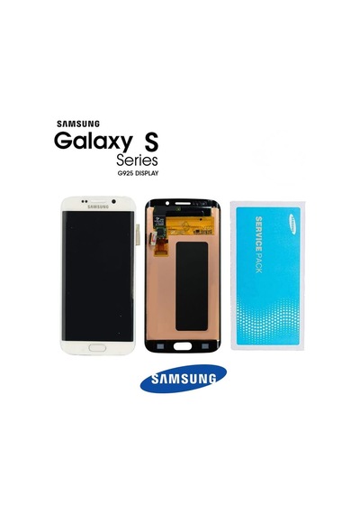 Samsung Uyumlu Galaxy S6 Edge G925 Lcd Ekran Dokunmatik Beyaz Servis Gh9