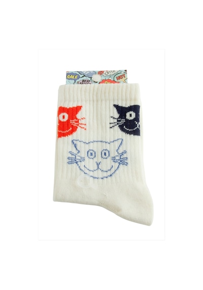 Zero Land Kedi - 348 - Kolej Çorap - Kmrsfres - 8x28 Krem