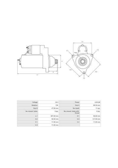 24v Marş Motoru Delco Tipi 11 Diş 4 Kw 29mt Mercedes Accelo/atego/atron/axor/cıtaro/cıto/conecto