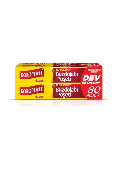 Koroplast Dev Ekonomi Buzdolabı Poşeti 3+1 Büyük 80'li 3 Adet Çok Renkli