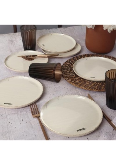 Floral Pasta Tabağı 22 Cm 6 Adet 22669 Açık