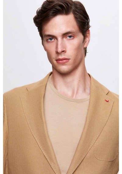 D's Damat Ds Damat Regular Fit Bej Düz Kumaş Ceket 4hc04s2024362 Bej