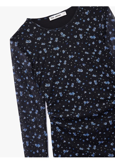 Koton Slim Fit Asimetrik Kesim Uzun Kollu Bisiklet Yaka Çiçekli Elbise Siyah Desenli 6wal80071ık Siyah Desenli Koton Slim Fit Asimetrik Kesim Uzun Kollu Bisiklet Yaka Çiçekli Elbise Siyah Desenli 6wal80071ık Siyah Desenli
