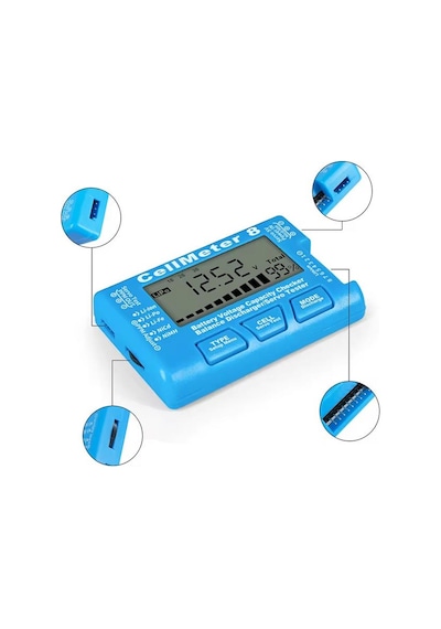 Pm-26959 Pil Kapasite Voltaj Test Cihazı Rc 1-8s Lipo Lityum Nımh