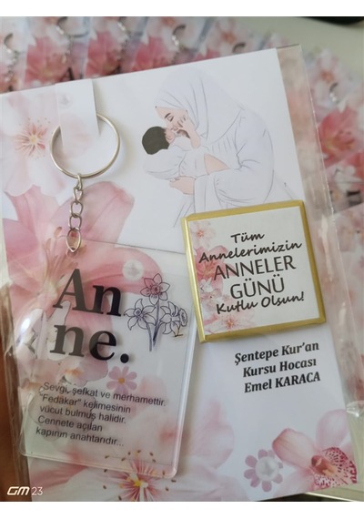 Farklı Market Pembe Anneler Günü Anahtarlık Çikolata Set 5 Adet