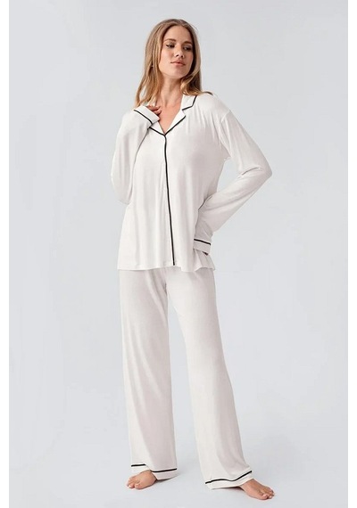 Artış Collection Artış 18207 Bayan Pijama Takımı Ekru