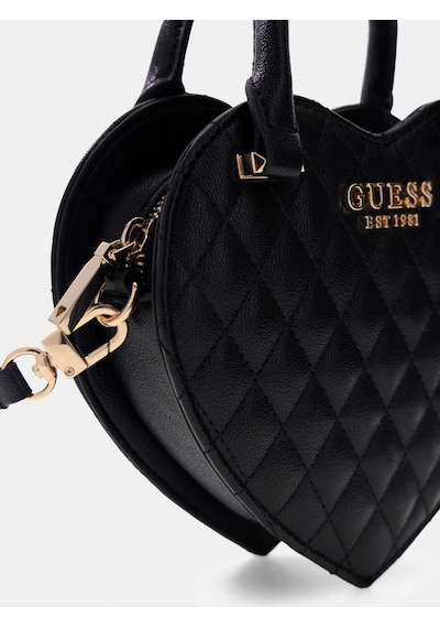 Guess Atabey Kalp Şekilli Kadın Siyah Çapraz Çanta Hwqg9894770-bla Siyah