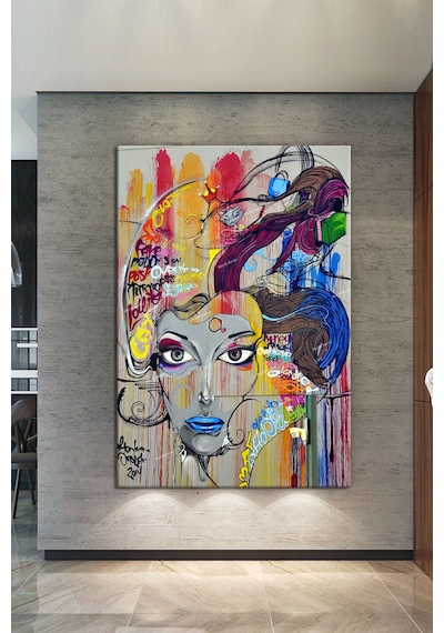 Graffiti Sanatsal Kanvas Tuval Tablo 70 x 100