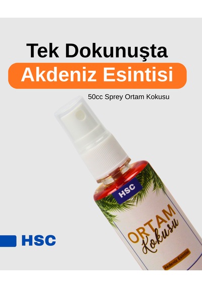Akdeniz Esintisi Ortam Kokusu 50cc Sprey Ferahlatıcı Taşınabilir Ortam Kokusu