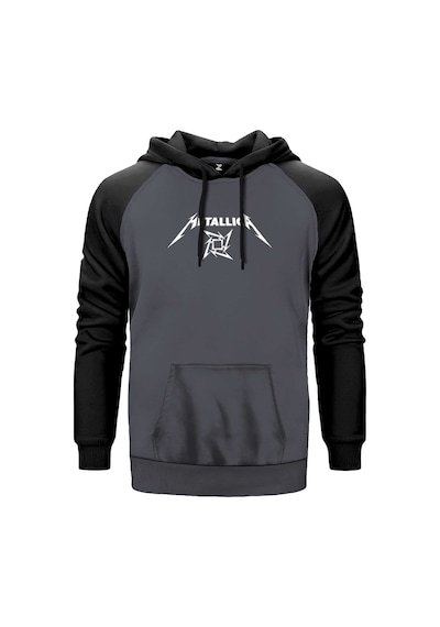 Metallica Blade Dream Text Gri Renk Reglan Kol Sweatshirt Gri