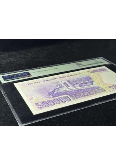 Türk Lirası Pmg 66 Epg Gem Unc Çil 500.000 Lira Pick 212 1970 Nd 1998 S/n M01 7. Emisyon 4. Terti