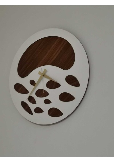 Nova Model Duvar Saati 50 X 50 Cm - Duvar Dekorasyon Ürünleri Beyaz Ceviz