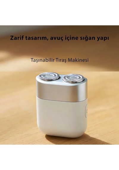 Jx-08 Taşınabilir Şarjlı Suya Dayanıklı Tıraş Makinesi Manyetik Çift Başlık, Ipx7