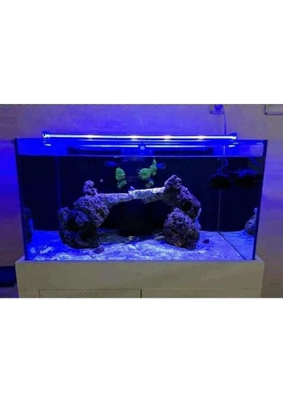 Mavi Renkli Akvaryum Led Aydınlatma, 80cm Uzunlukta Açık Bej