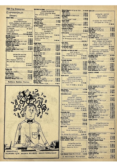 İzmir 1982-1983 Meslek Reklam İlanı Efemera S583