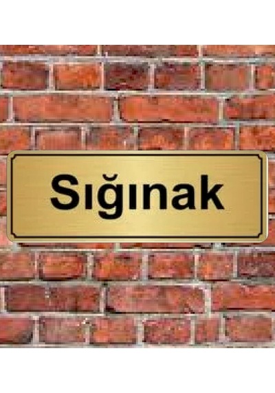 10X20 Cm Sığınak Yazılı Metal Yönlendirme Levhası