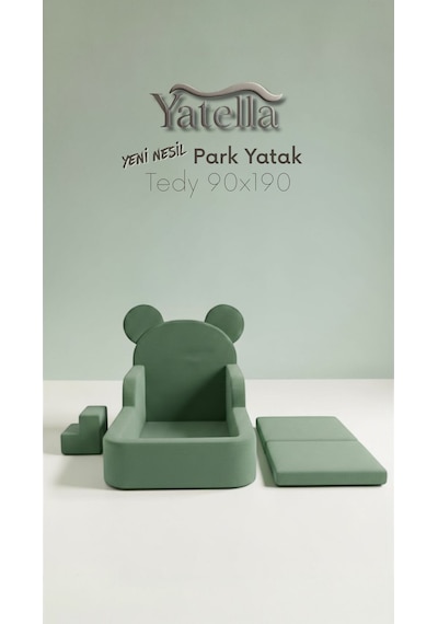 Yatella Luxury Tedyy Baza Ve Başlıklı Montessori Full Sünger Yatak Seti 90 X 190 Pembe