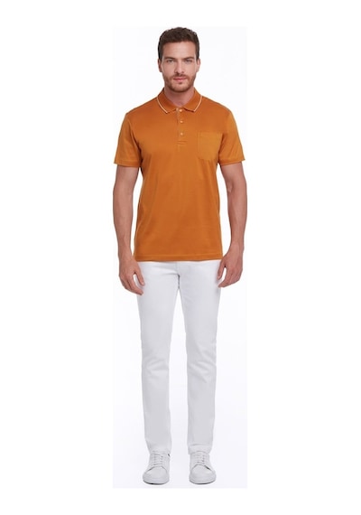Hatemoğlu Turuncu Regular Fit %100 Pamuk Basic Polo Yaka Tişört-Turuncu Hatemoğlu Turuncu Regular Fit %100 Pamuk Basic Polo Yaka Tişört-Turuncu