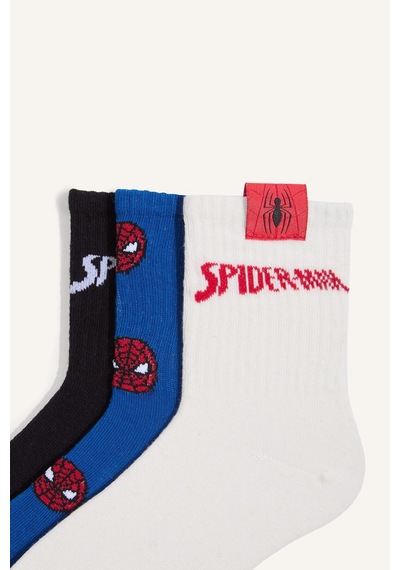 Defacto Marvel Lisanslı Spıderman 3lü Pamuklu Uzun Çorap Erkek Çocuk H2323a8nskr1 Çok Renkli-kr1